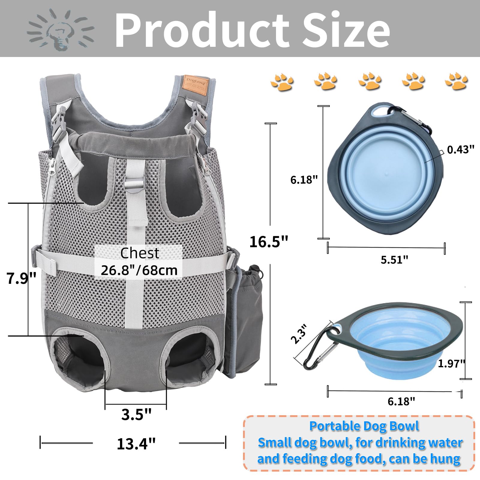 Kodervo adjustable carrier demonstrates abdomen strap fit for small dogs