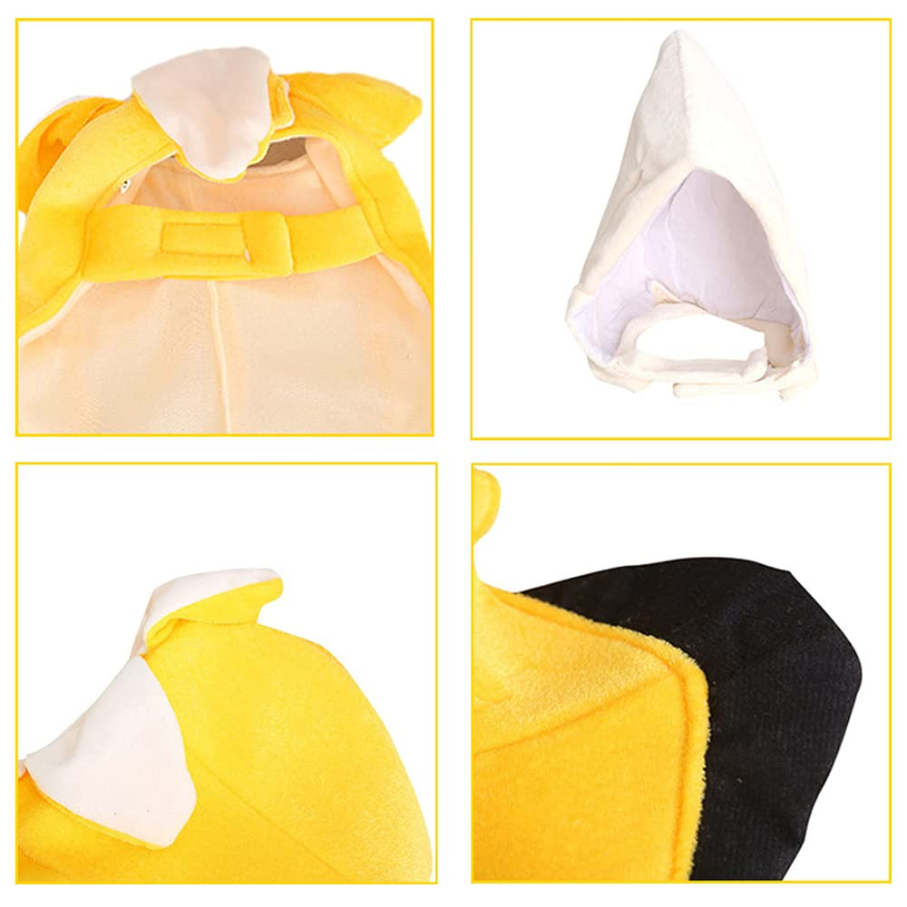 Kodervo Banana Dog Costume headpiece completes the cute banana look for costume parties.