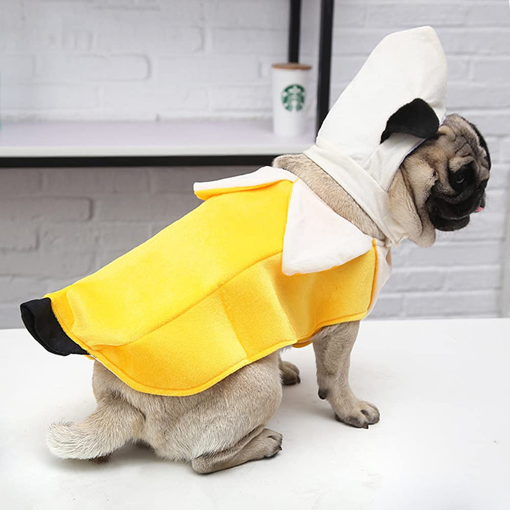 Kodervo Banana Dog Costume holiday-ready for parties and events.