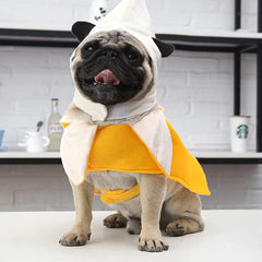 Kodervo Banana Dog Costume soft fabric ensures comfortable wear.