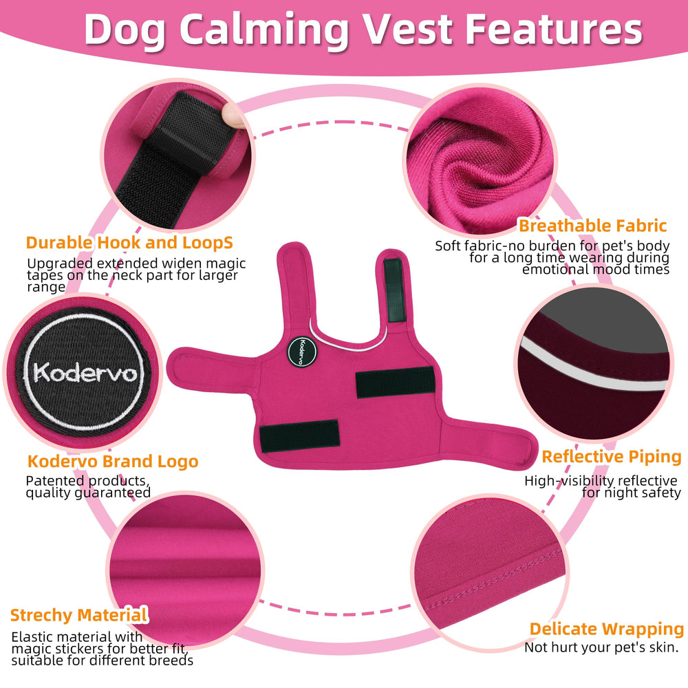 Kodervo dog anxiety jacket fabric texture highlighting soft breathable material