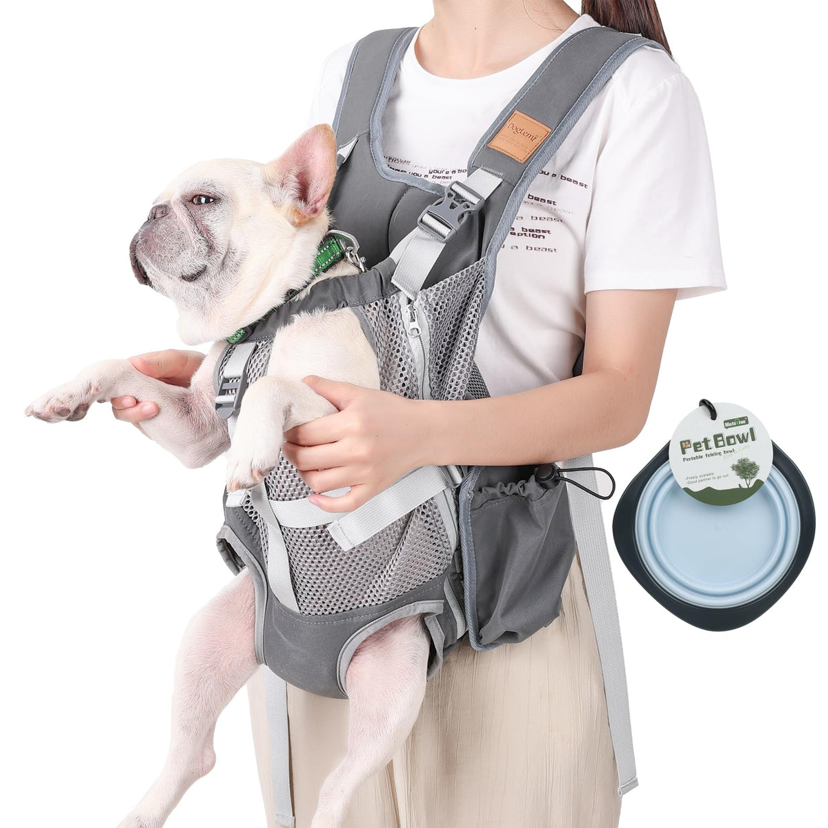 Kodervo dog carrier backpack with breathable mesh for all-day comfort
