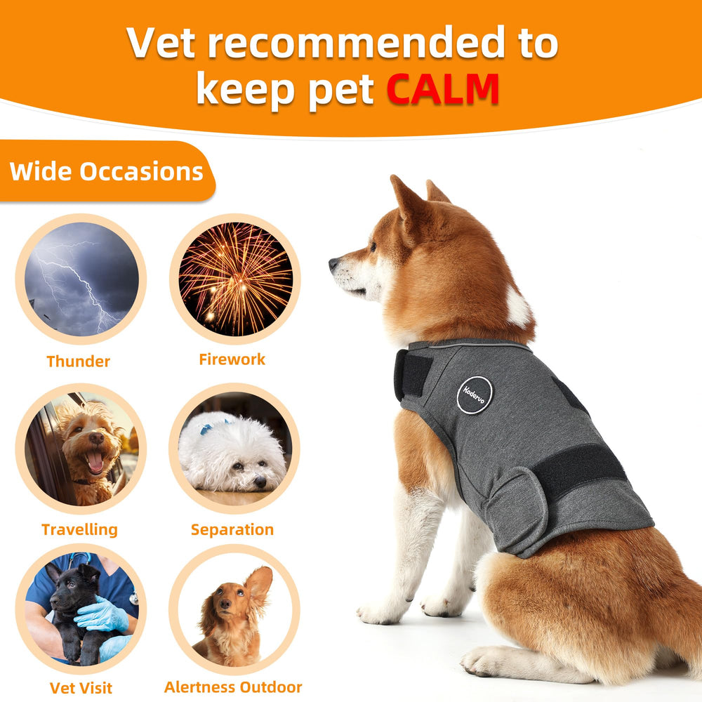 Kodervo anxiety jacket in travel or separation scenarios with calm, snug fit
