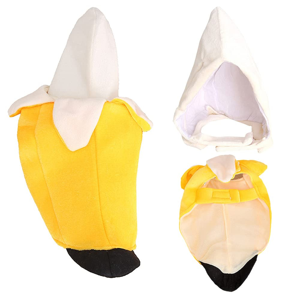 Kodervo Banana Dog Costume soft fabric keeps pets comfy during trick or treating.