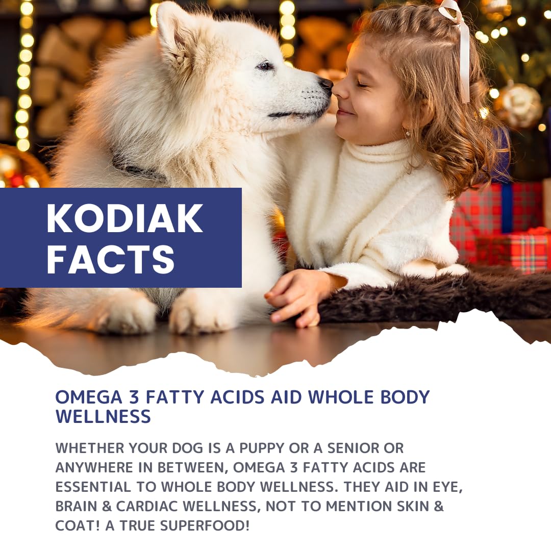 Kodiak Naturals drip-free cap close-up shows mess-free mealtime dosing.