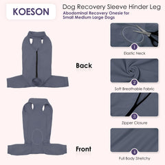 KOESON dog recovery sleeve breathable-fabric keeps your dog cool and comfortable during recovery.