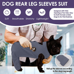 KOESON dog recovery sleeve licking-prevention helps protect wounds while your dog relaxes.