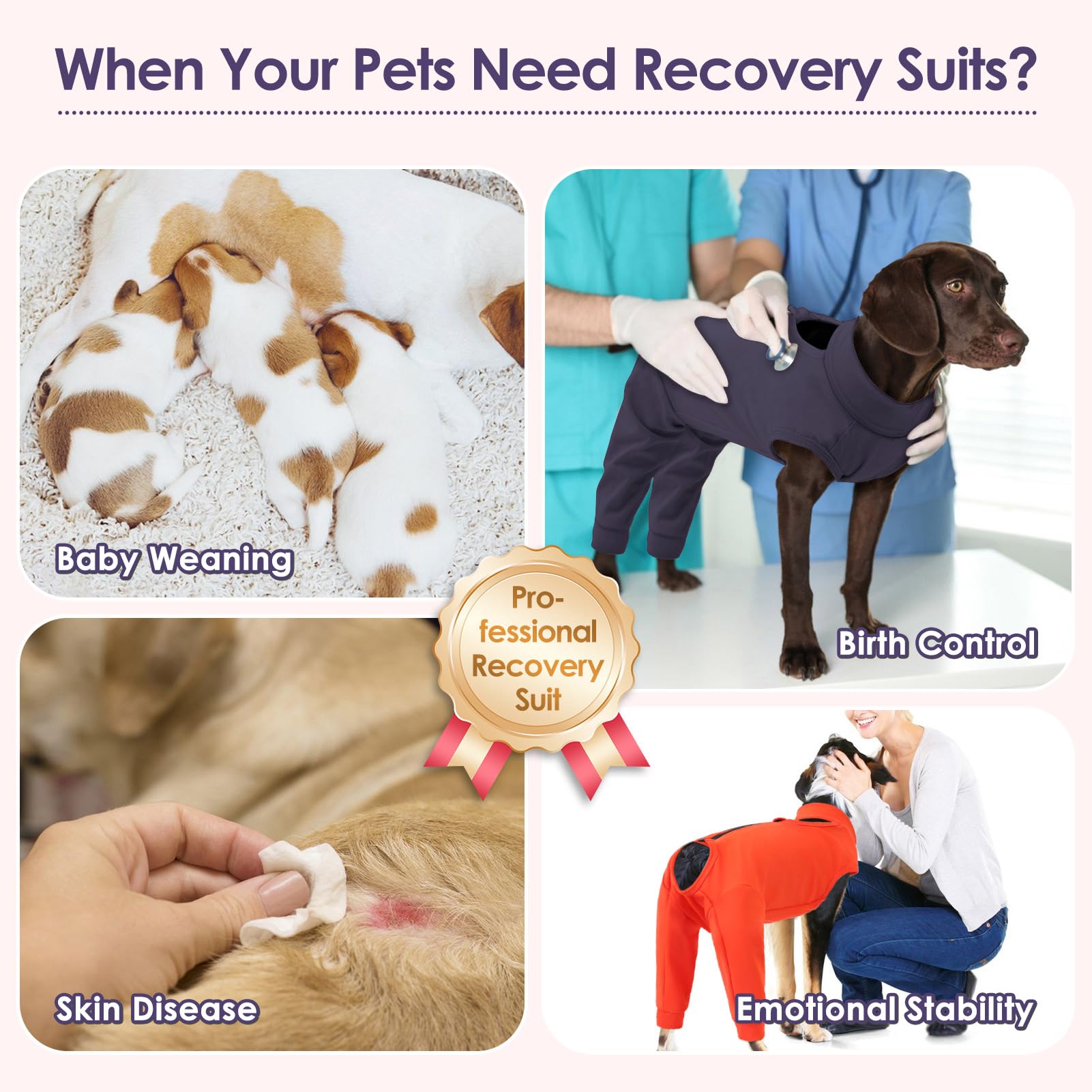 KOESON dog-spay neuter recovery suit aids wound protection and skin-health during healing.