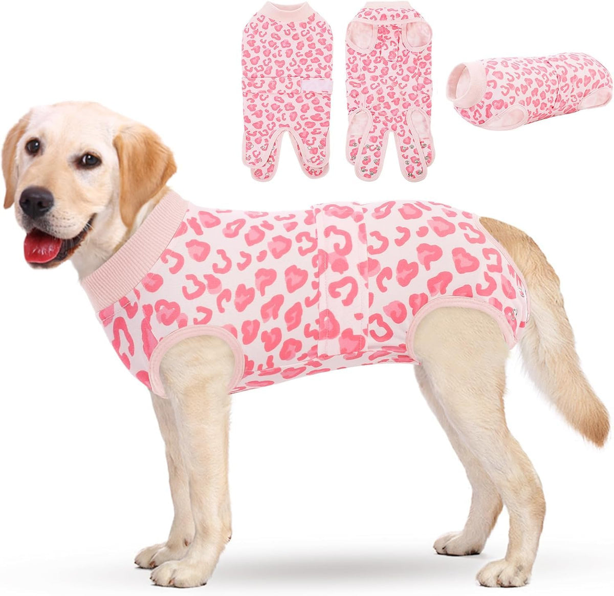 KOESON recovery-suit-dog-post-surgery-full-body keeps the wound clean with full-body coverage.