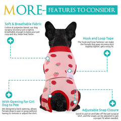 KOESON Strawberry XL fabric is breathable, soft and comfortable for dogs.
