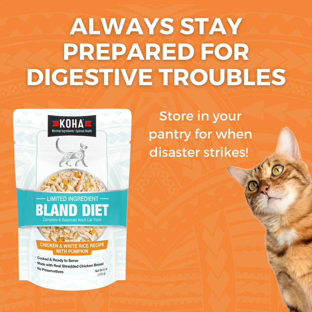 KOHA Bland Diet image highlights absence of fillers or artificial ingredients.