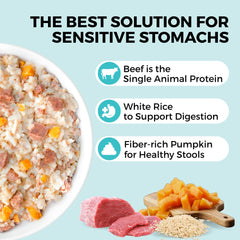 KOHA Bland Diet served in bowl demonstrates ready-to-serve convenience for sensitive stomachs.