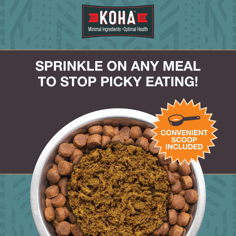 KOHA Raw Life Elk & Venison topper sprinkles add convenient protein boost to meals