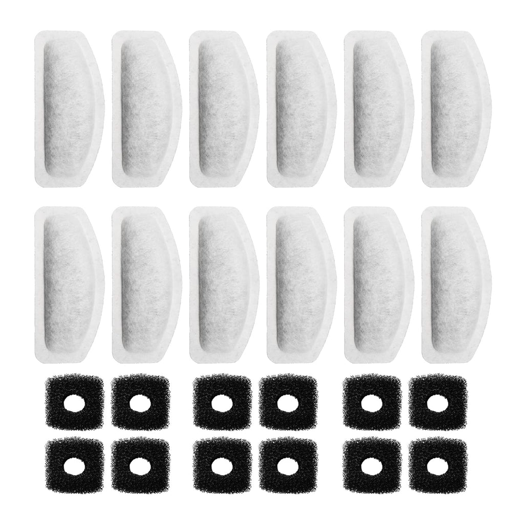 Kohimit cat fountain filter package with 12 filters and 12 sponges keeps pet water clean