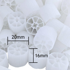 KoiMaster Moving Bed Media in-filter tumble demonstrates self-cleaning action reducing maintenance