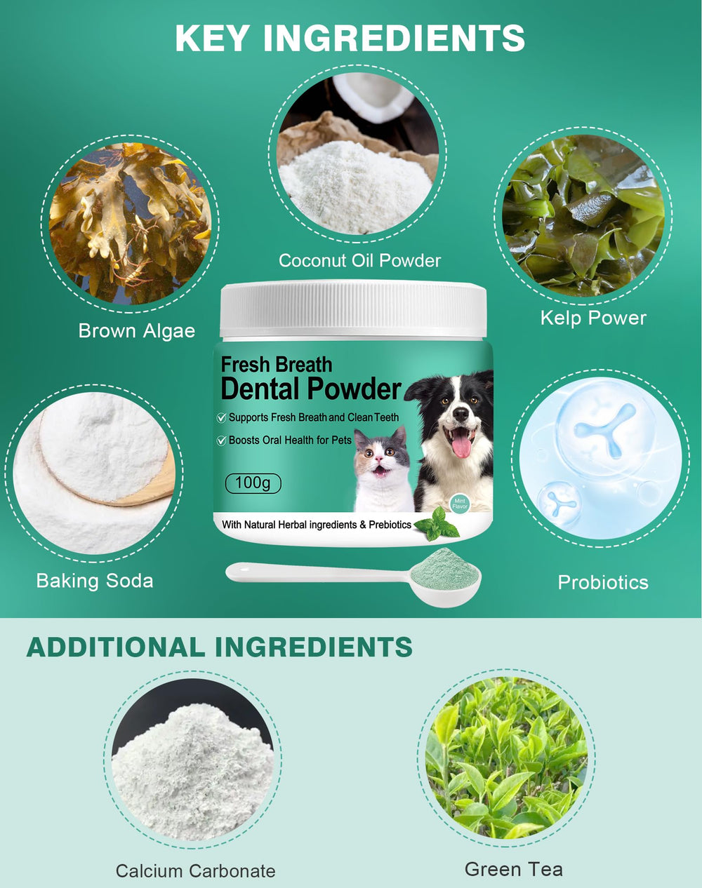 Koite dog teeth powder covers various life stages with safe, convenient use