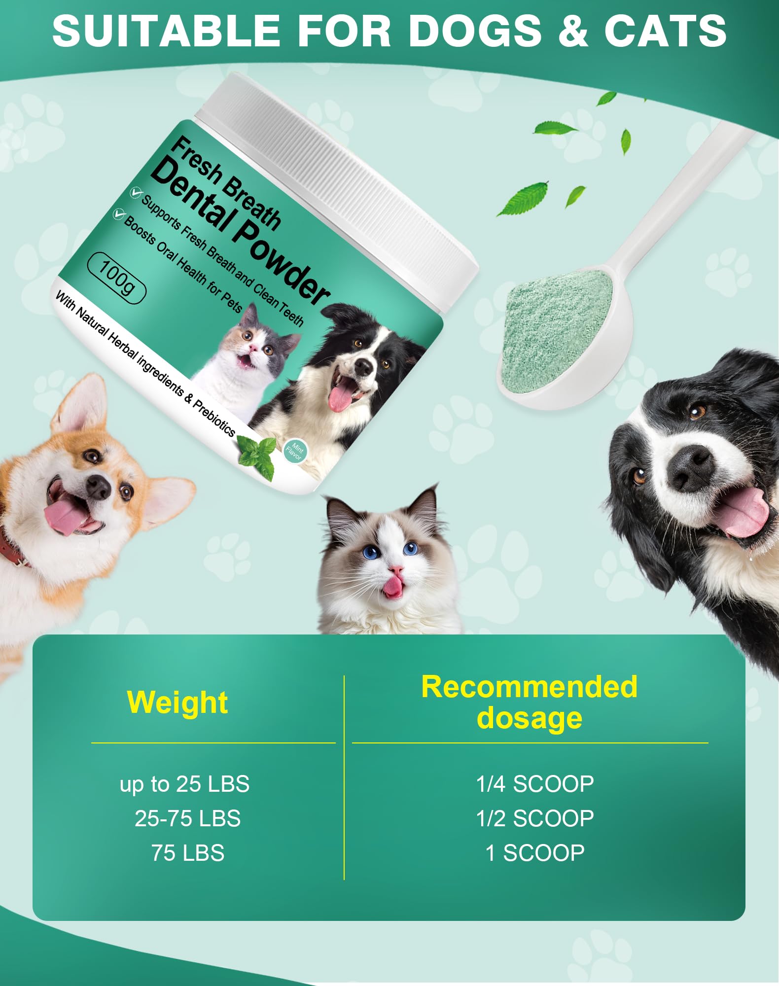 Koite dog teeth powder fresh breath helps outings stay pleasant after meals