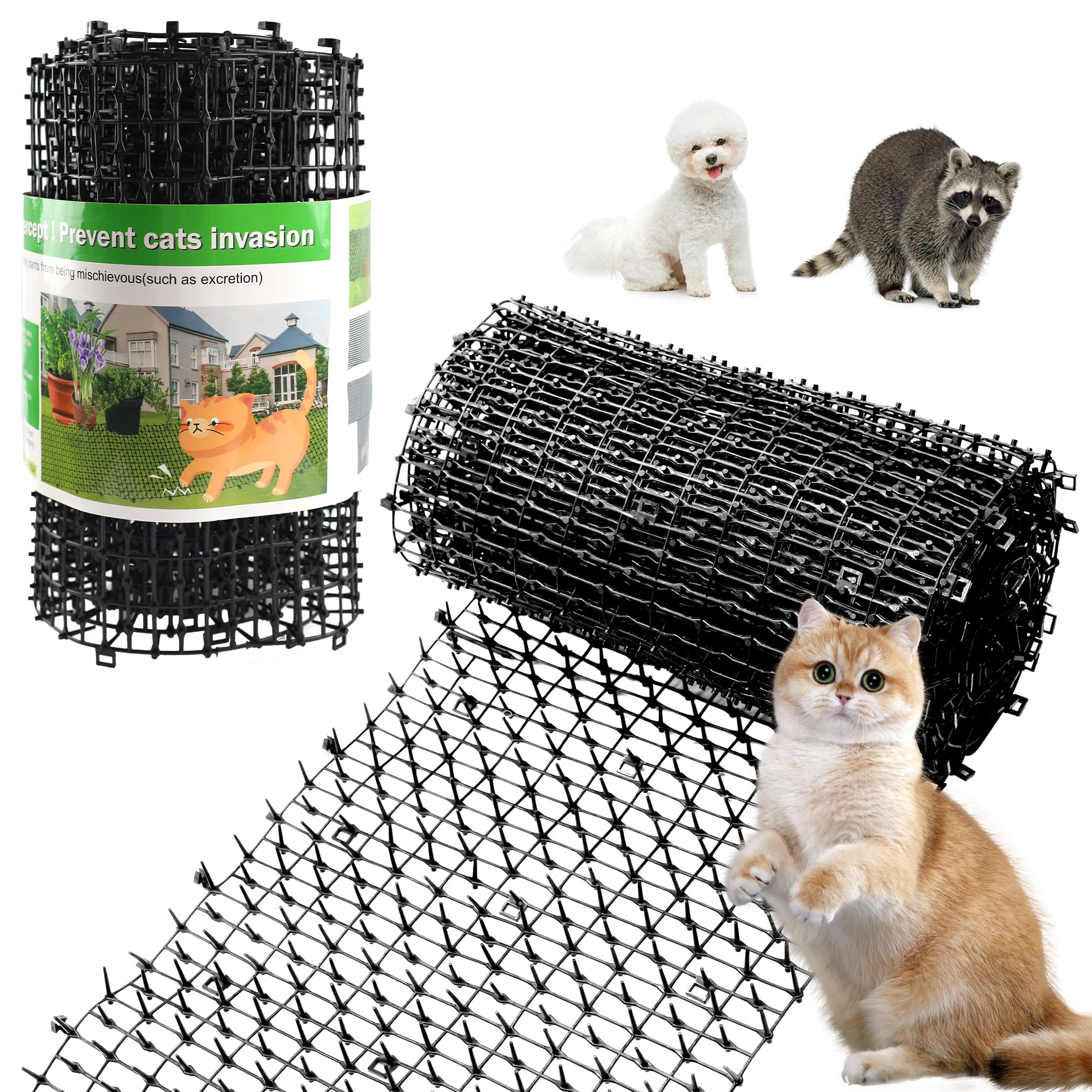 Kokmeya pet repellent mat closeup spikes deterring pets safely during outdoor play