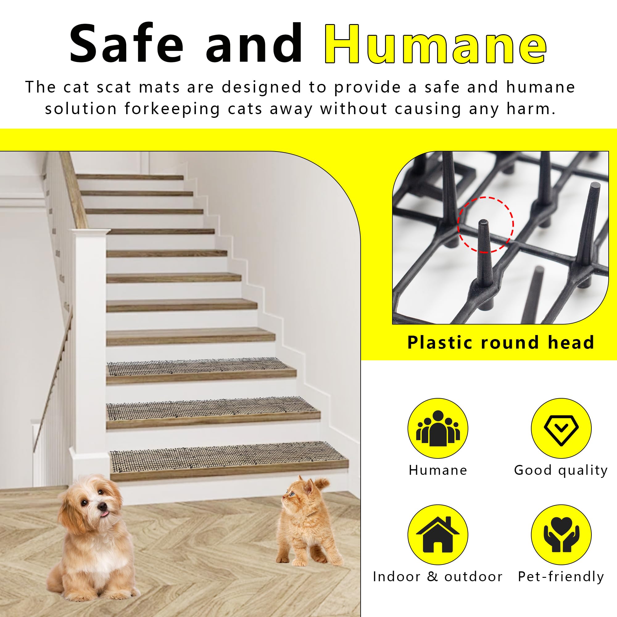 Kokmeya pet repellent mat 78in by 11in demonstrates generous coverage for doorways