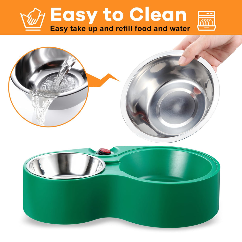 KOKOPRO heated cat bowl energy-efficient 35W element powering efficient hydration.