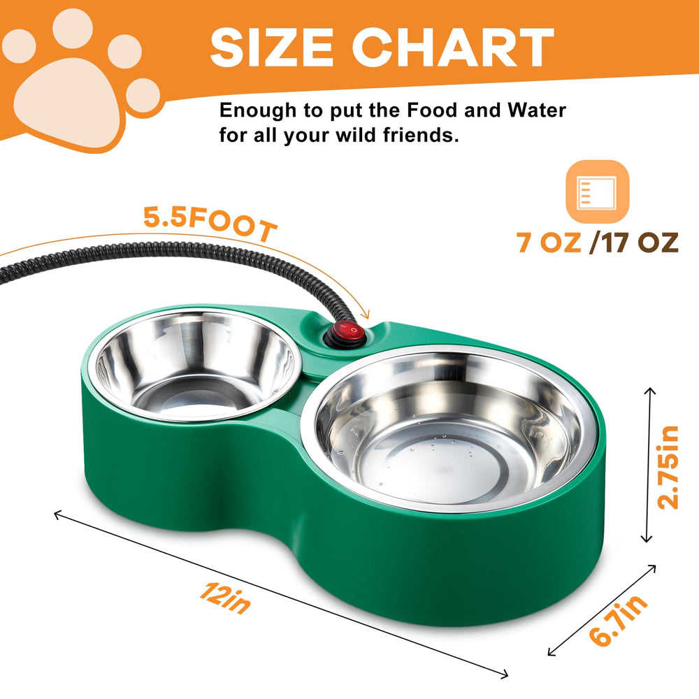 KOKOPRO heated cat bowl green color complements outdoor spaces while keeping water accessible.