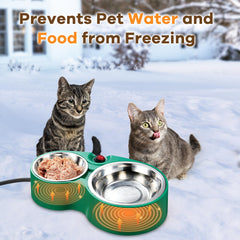 KOKOPRO heated cat bowl water not freezing image demonstrates winter hydration continuity.