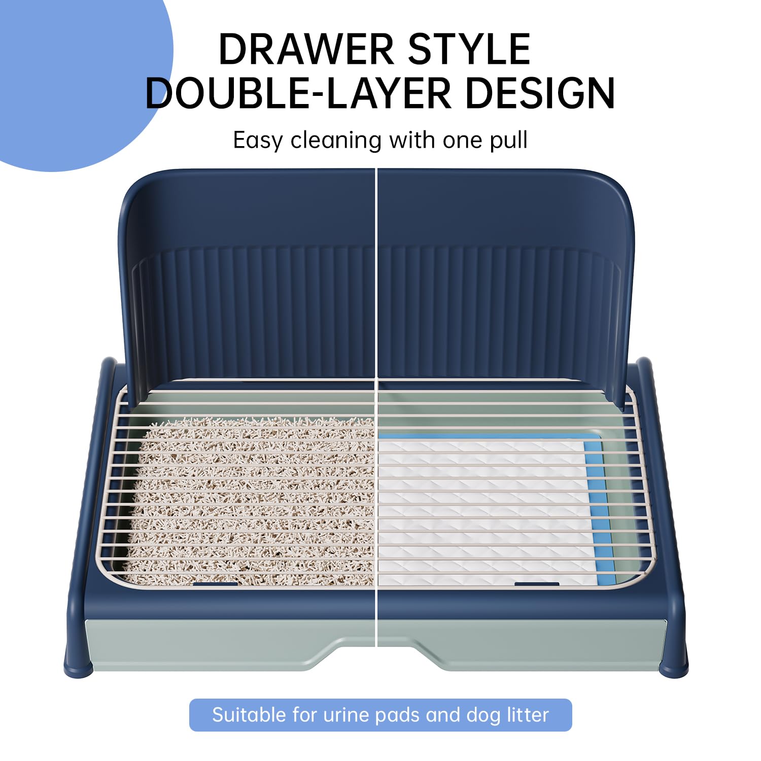KOLA PANDA gray color blends with home interiors and keeps potty discreet.