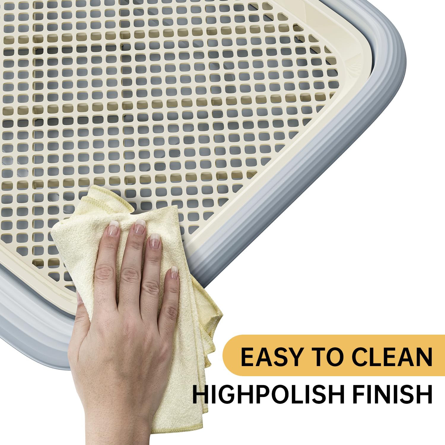 Kola Panda dog potty tray removable-grille enables quick cleaning and pad access