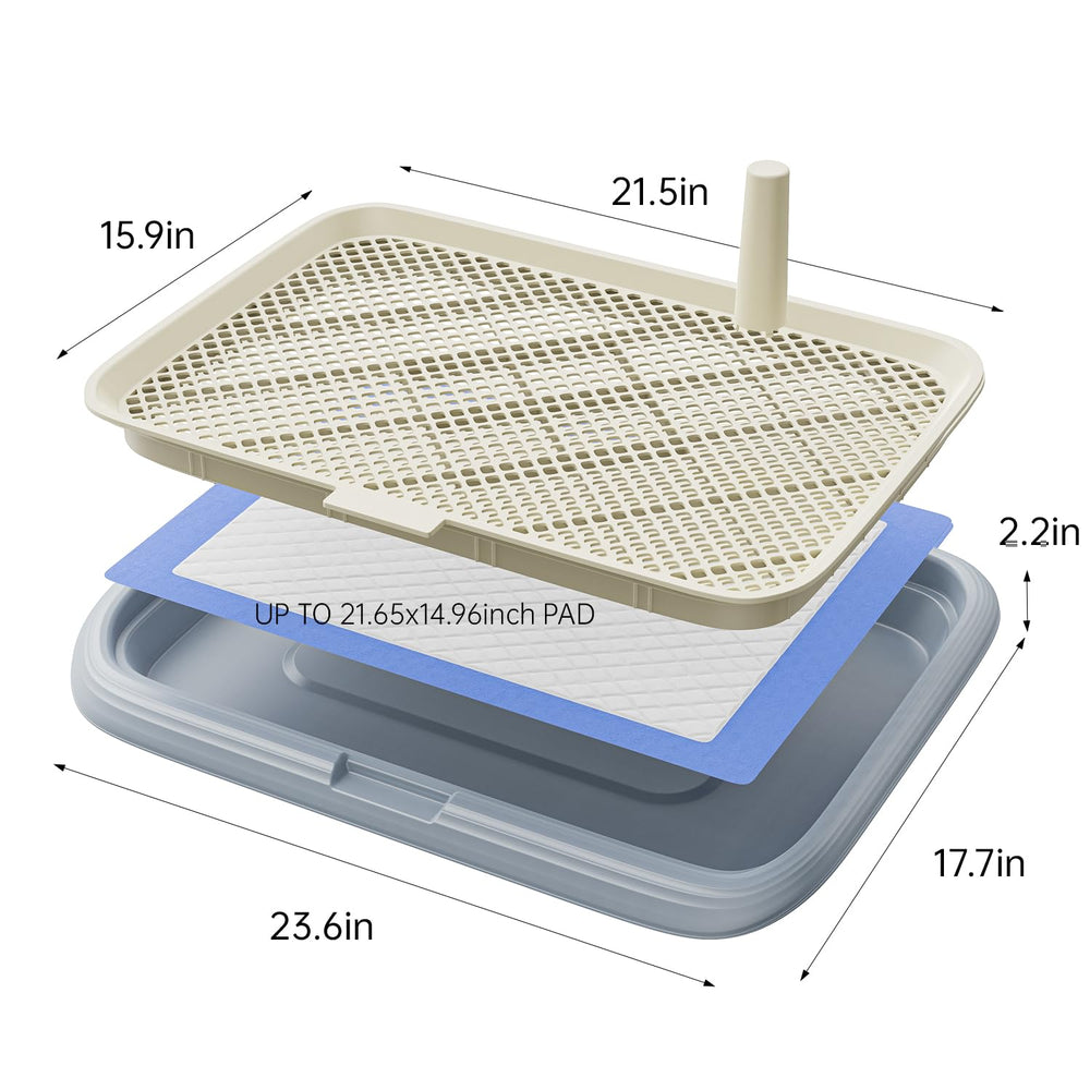 KOLA PANDA dog potty tray urinal sump demonstrates deep containment