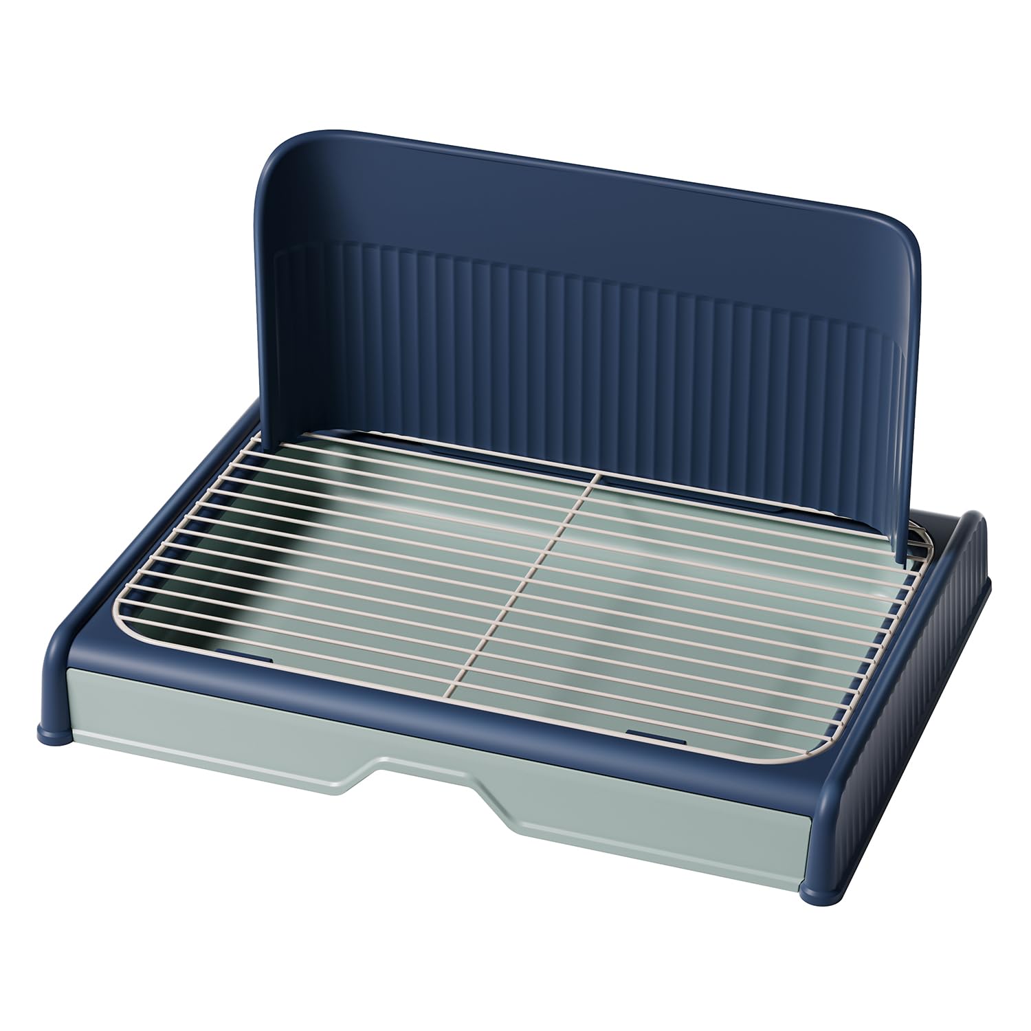 KOLA PANDA blue potty tray showing pee pad holder for easy setup