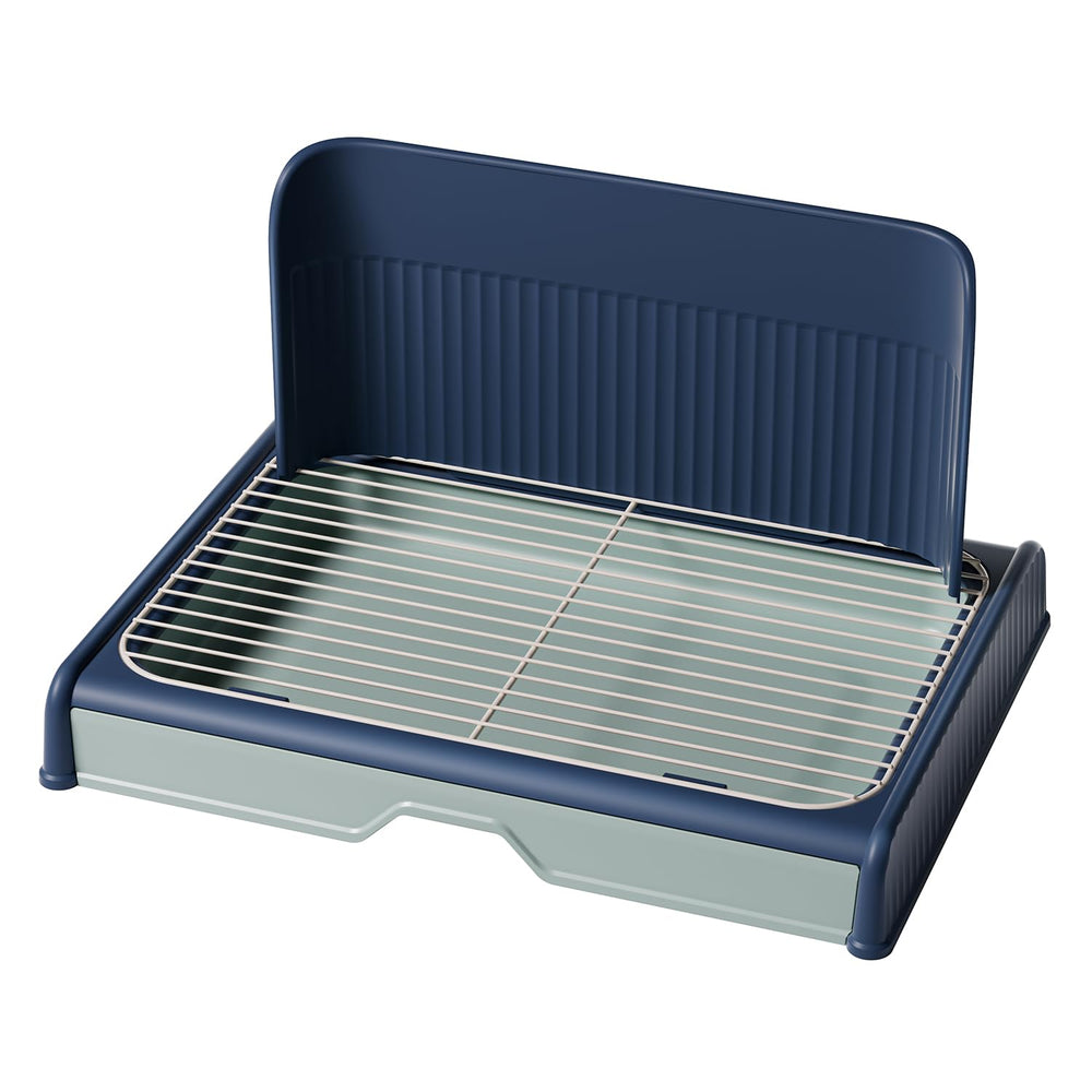 KOLA PANDA blue potty tray showing pee pad holder for easy setup