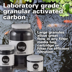 Kolar Labs Crystal Cal activated carbon pouring scene demonstrates quick results for cloudy water