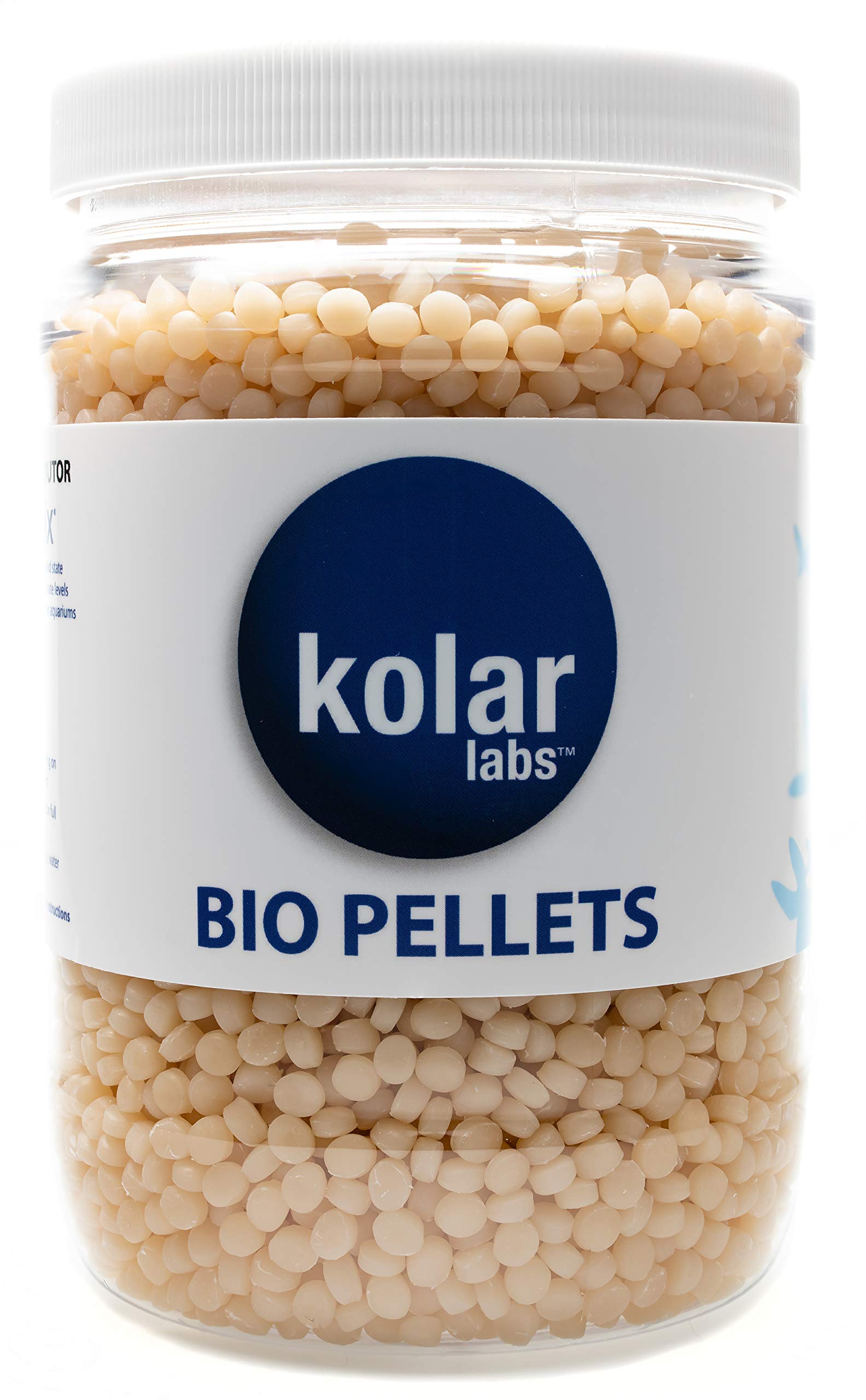 Kolar Labs Metabolix bio-pellets bottle-cap closeup illustrate compact resin for stable dosing.
