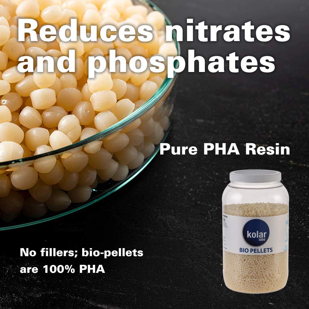 Kolar Labs Metabolix bio-pellets round pellets closeup highlight uniform size for smooth flow.