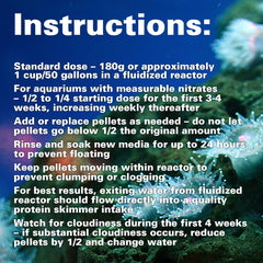 Kolar Labs Metabolix bio-pellets USA-made label closeup emphasizes trusted filtration media for aquariums.