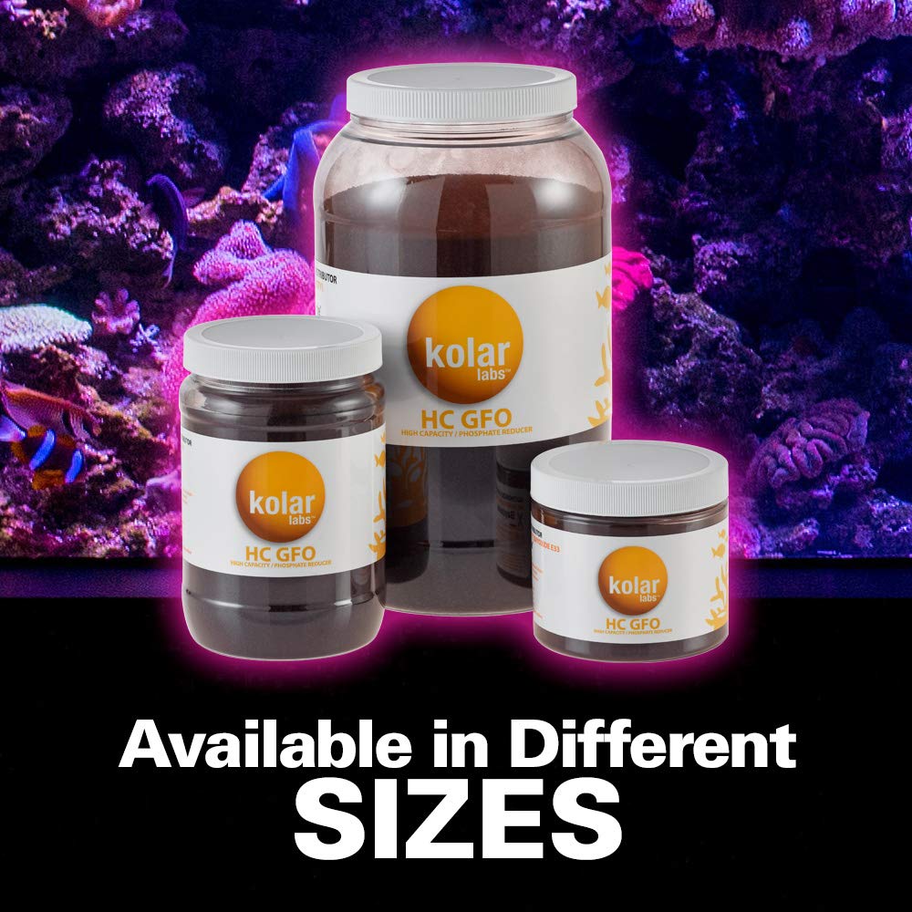 Kolar Labs GFO HC aquarium water appears clearer with GFO HC media in use