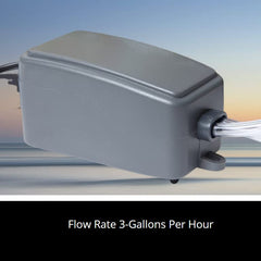 Koller Products Aqua Lift shown priming gravity-fed siphons for smooth water transfer.