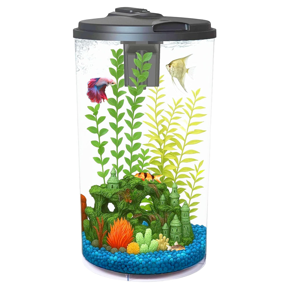 Koller Products AquaView 360 aquarium setup provides easy setup and immersive viewing