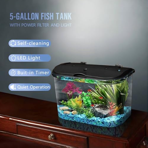Koller Products Panaview LED lighting on highlights vivid colors for tropical fish.