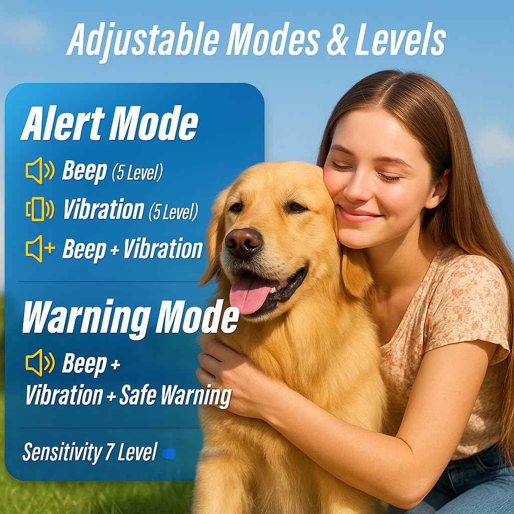 Kollgux bark collar with 4 modes Beep and Vibration demonstrated for training flexibility.