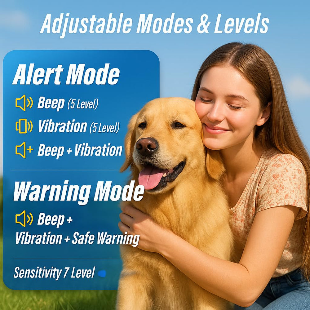 Kollgux bark collar with 4 modes Beep and Vibration demonstrated for training flexibility.