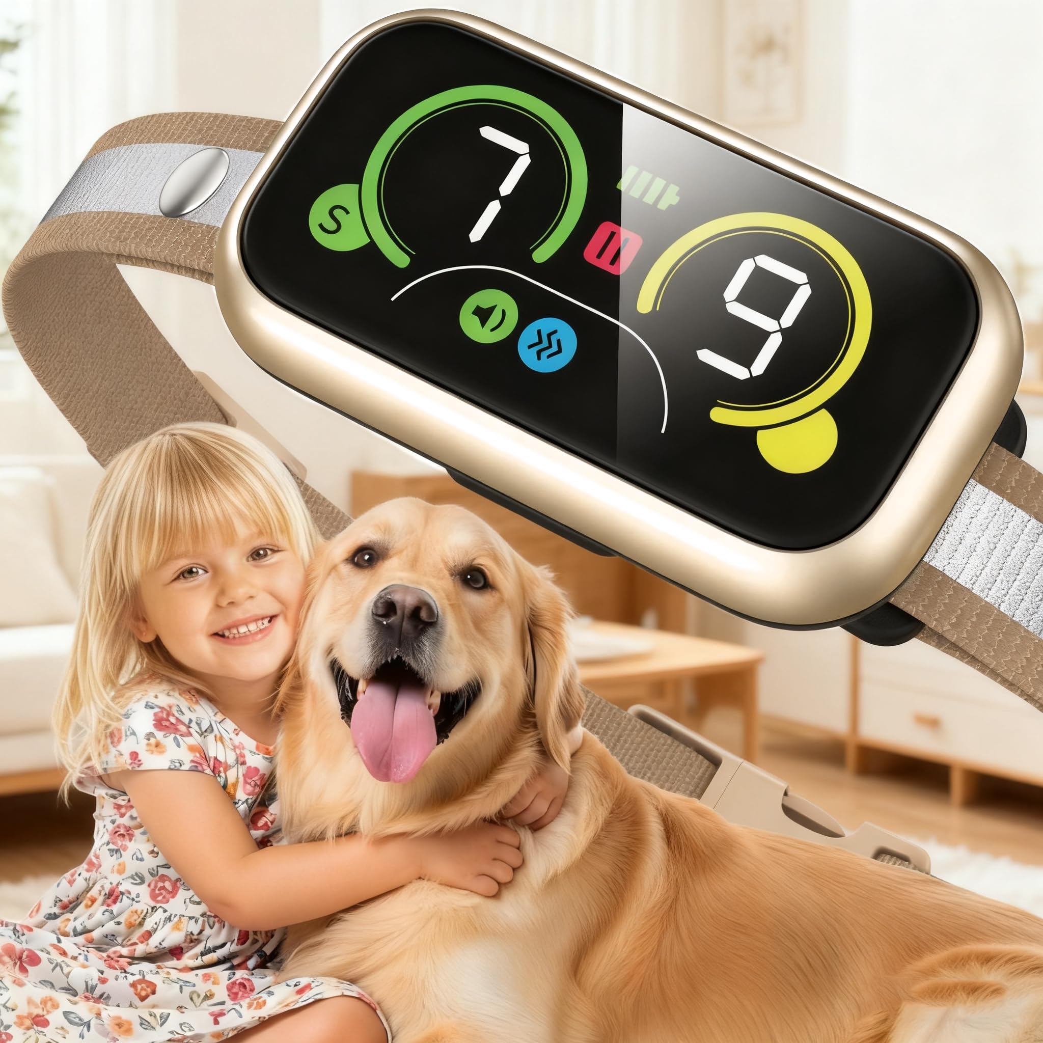 Kollgux dog bark collar - 4in1-modes shows versatile control for quieter walks
