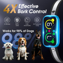 Kollgux Dog Bark Collar Pro closeup on neck strap for secure fit across sizes