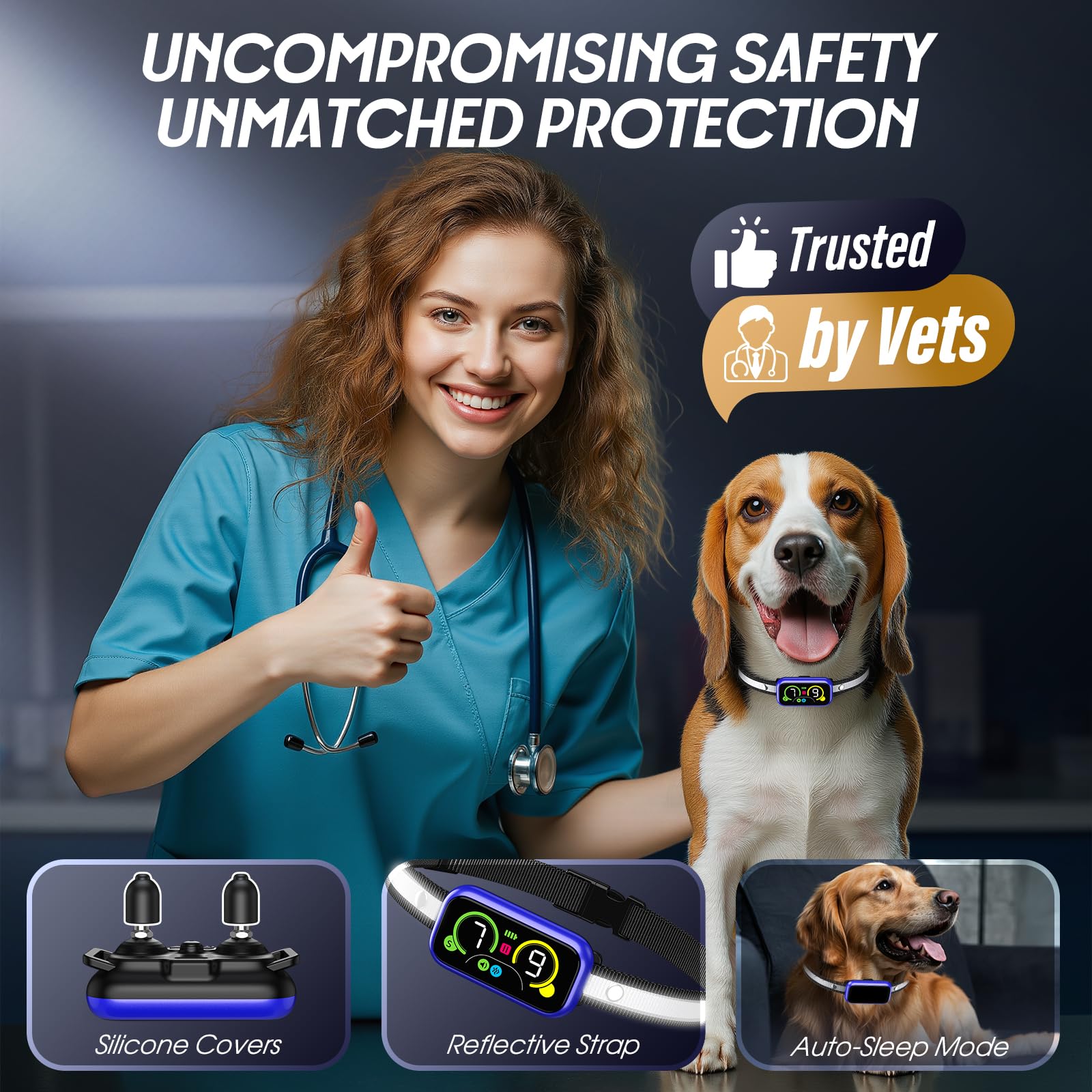 Kollgux Dog Bark Collar Pro compact-design shot ideal for travel.
