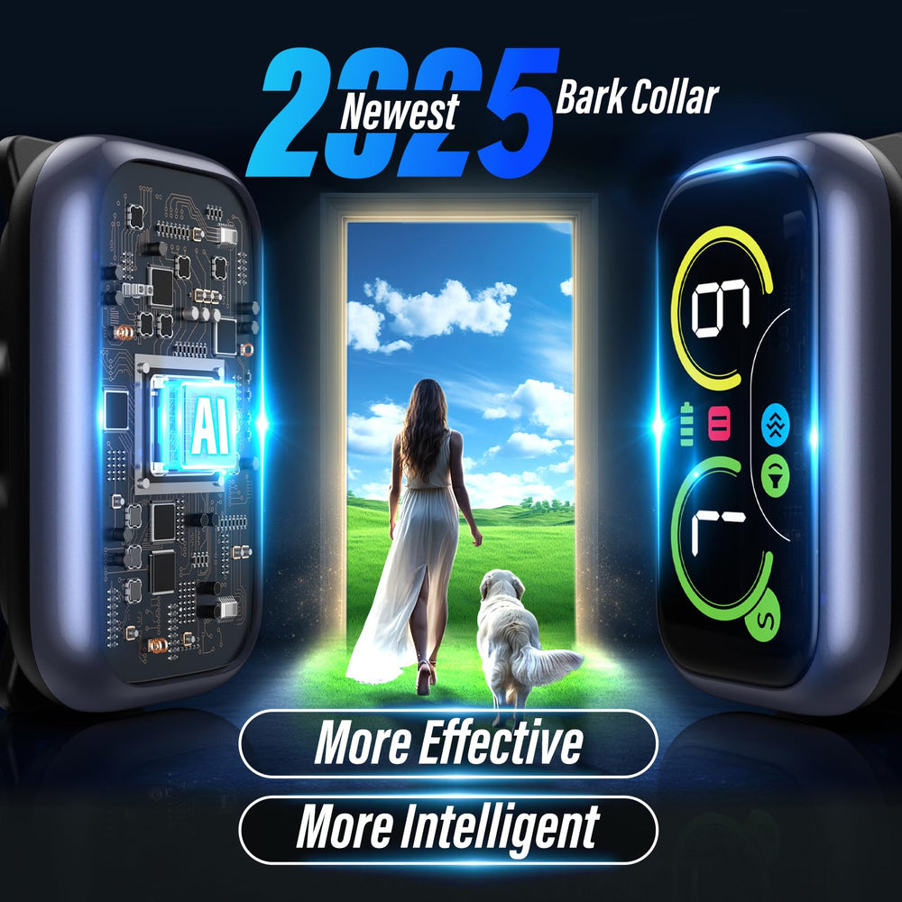 Kollgux dog bark collar side profile highlights compact design for all-day wear.