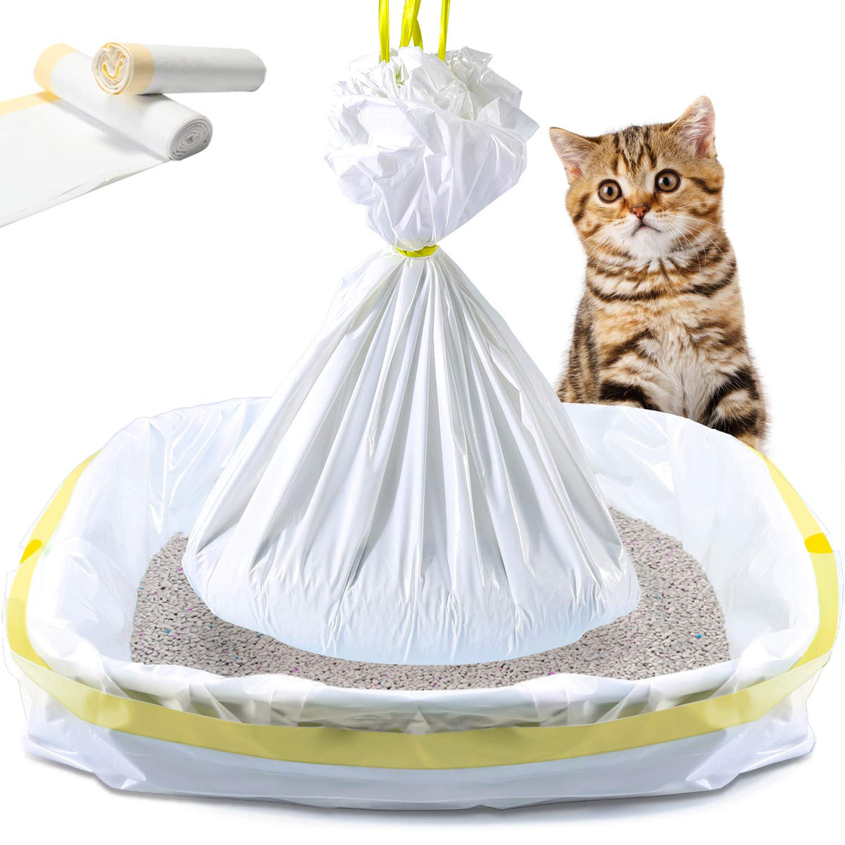 Bolsas KONE duraderas para arena de gato, ideal para uso diario.
