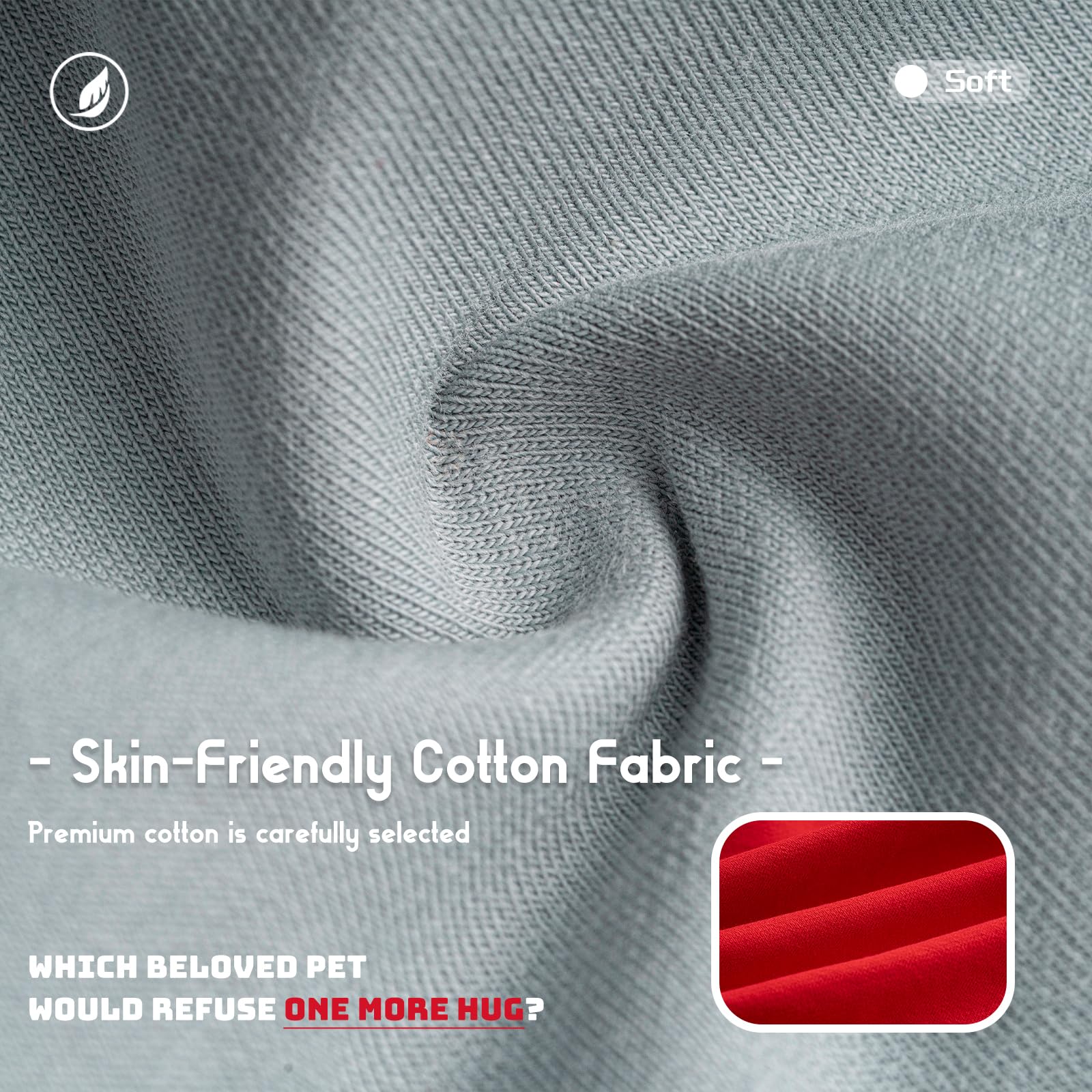Koneseve dog shirt stretch seams enable freedom of movement during play.