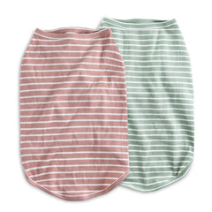 Koneseve dog shirt vest green striped offers breathable, lightweight cooling.