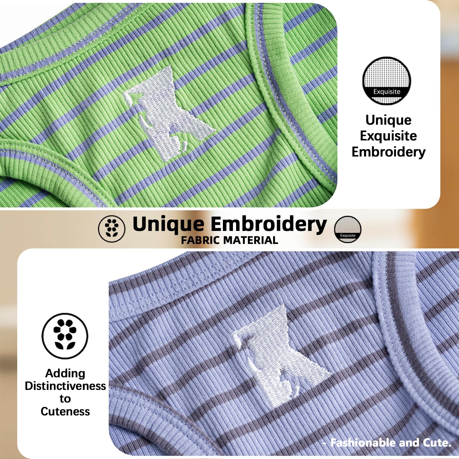 Machine-wash ready care for Koneseve dog shirts 2-pack