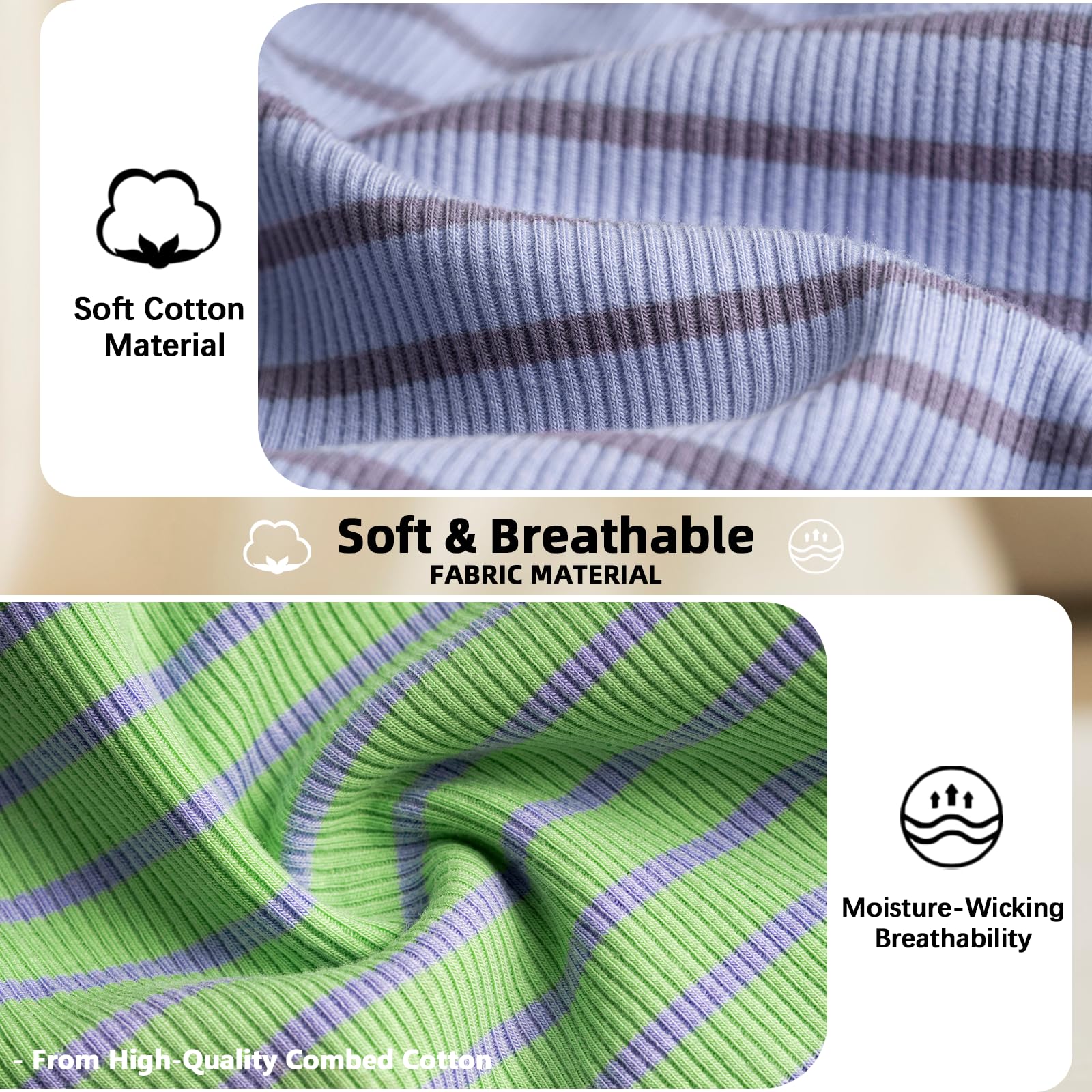 Koneseve dog shirts two-pack color-contrast purple and green on-dog in vibrant style.